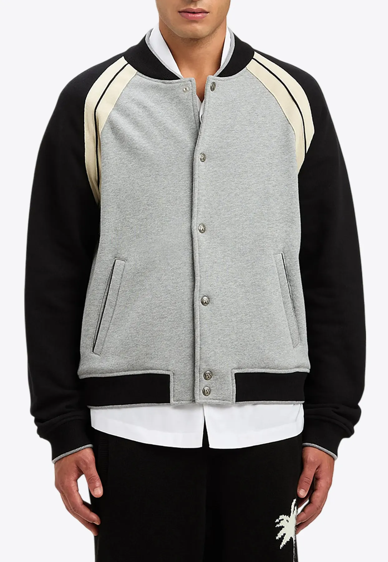 Curved Logo Varsity Bomber Jacket