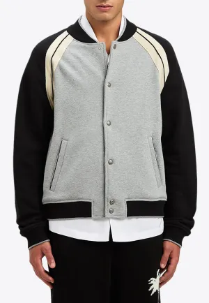 Curved Logo Varsity Bomber Jacket