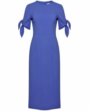 Delphinium Tie Sleeve Midi Dress