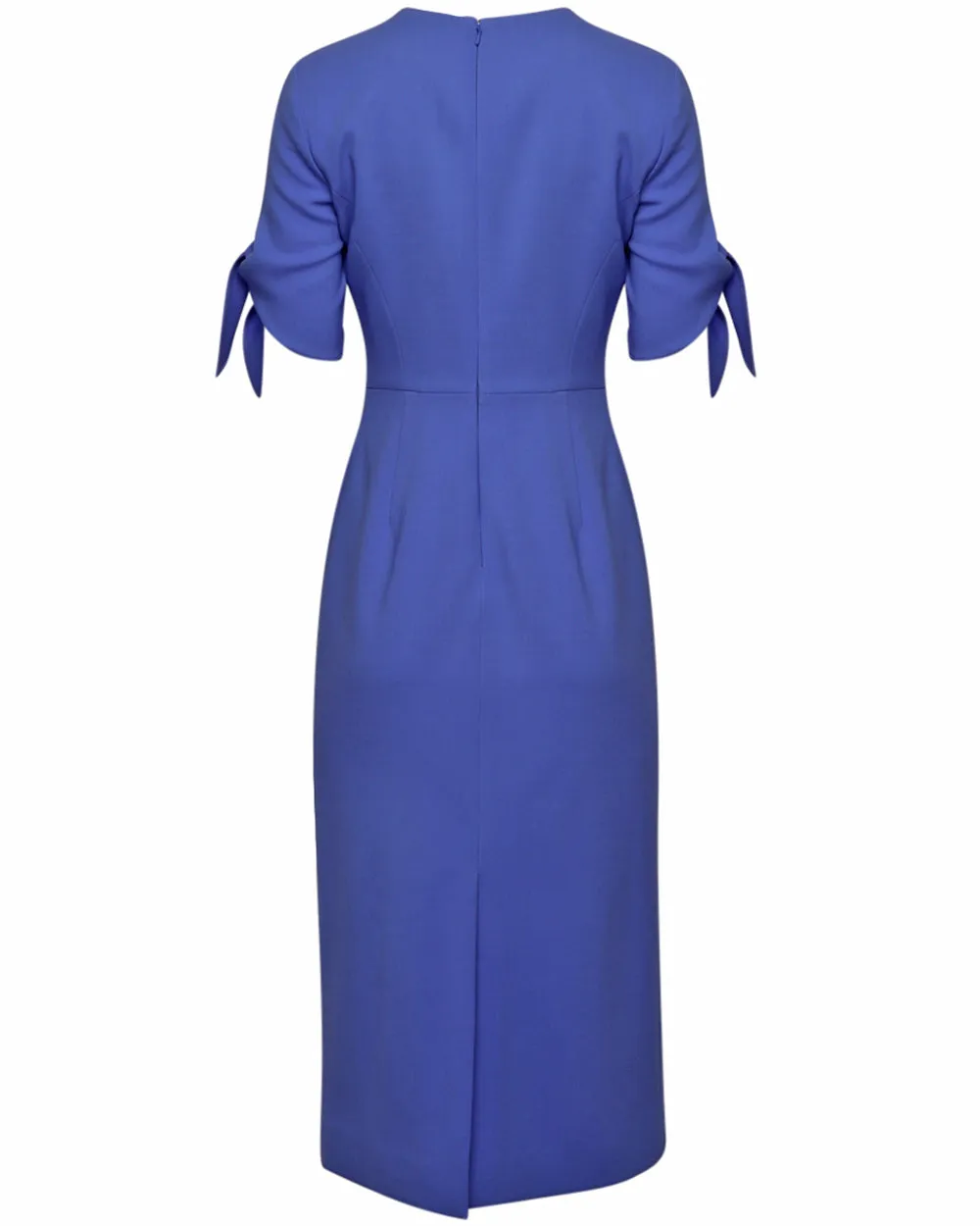 Delphinium Tie Sleeve Midi Dress