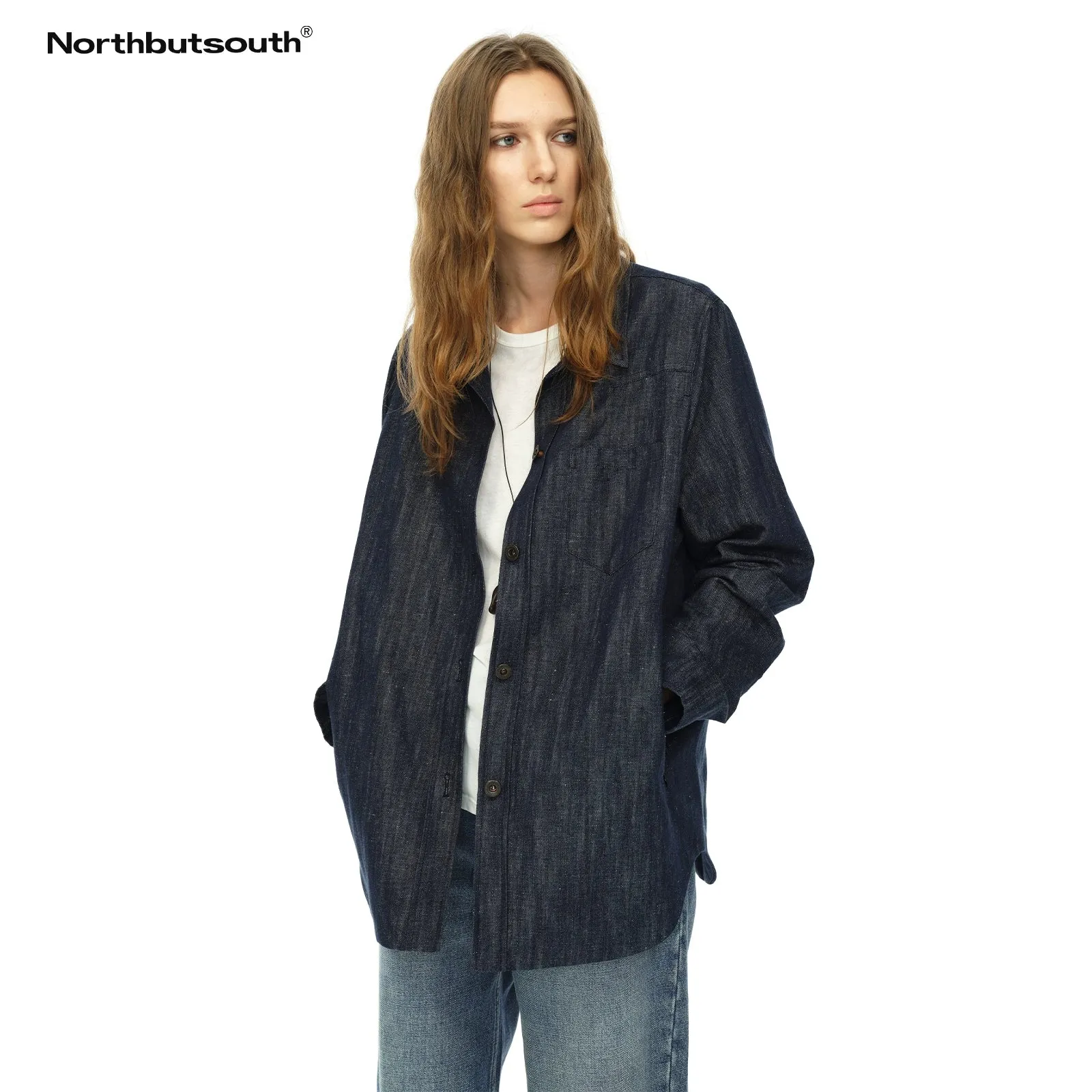 Denim Button-Up Jacket