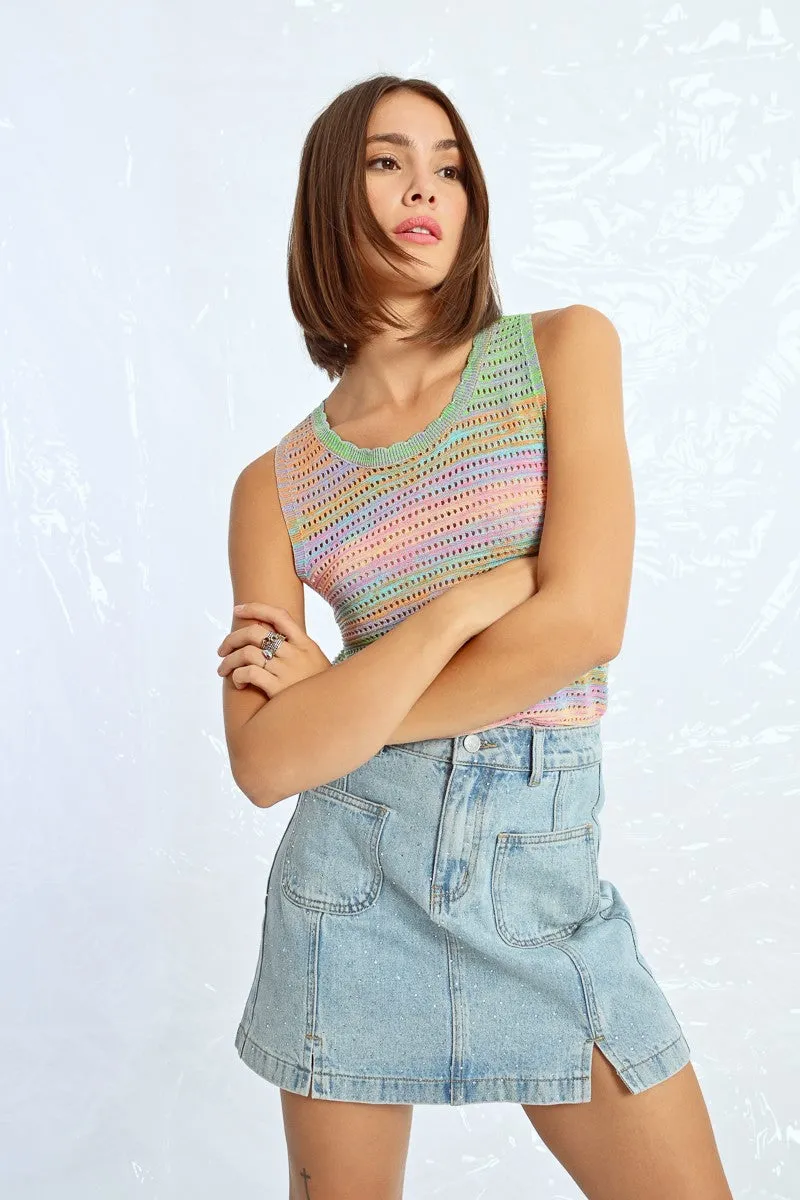 DENIM MINI SKIRT