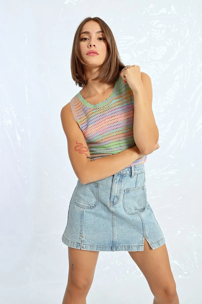 DENIM MINI SKIRT