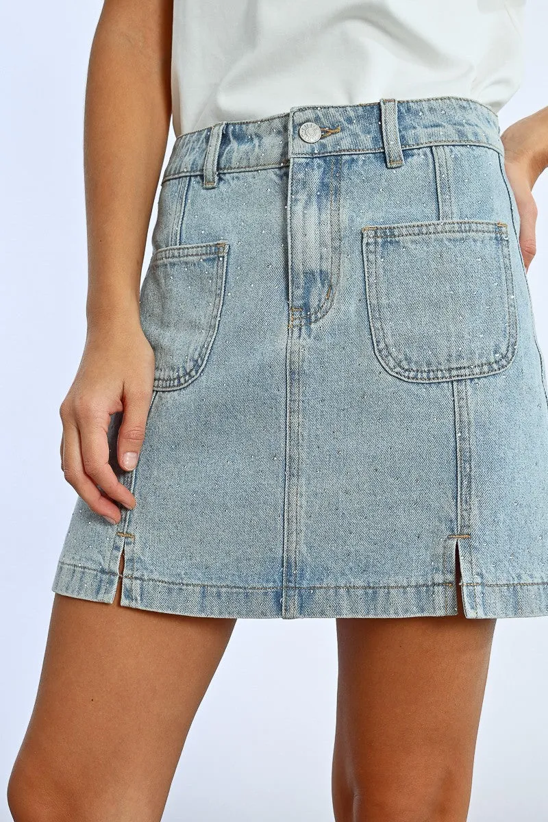 DENIM MINI SKIRT