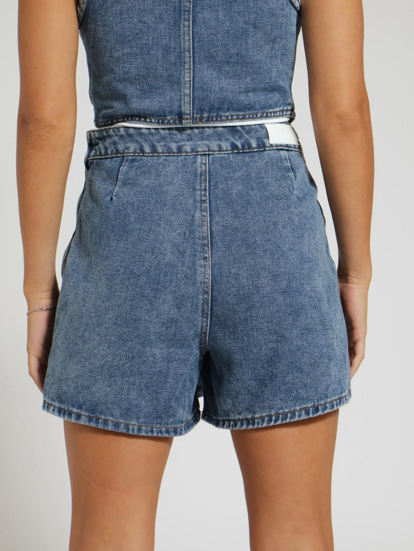 Denim Skort - Salty Mid Wash