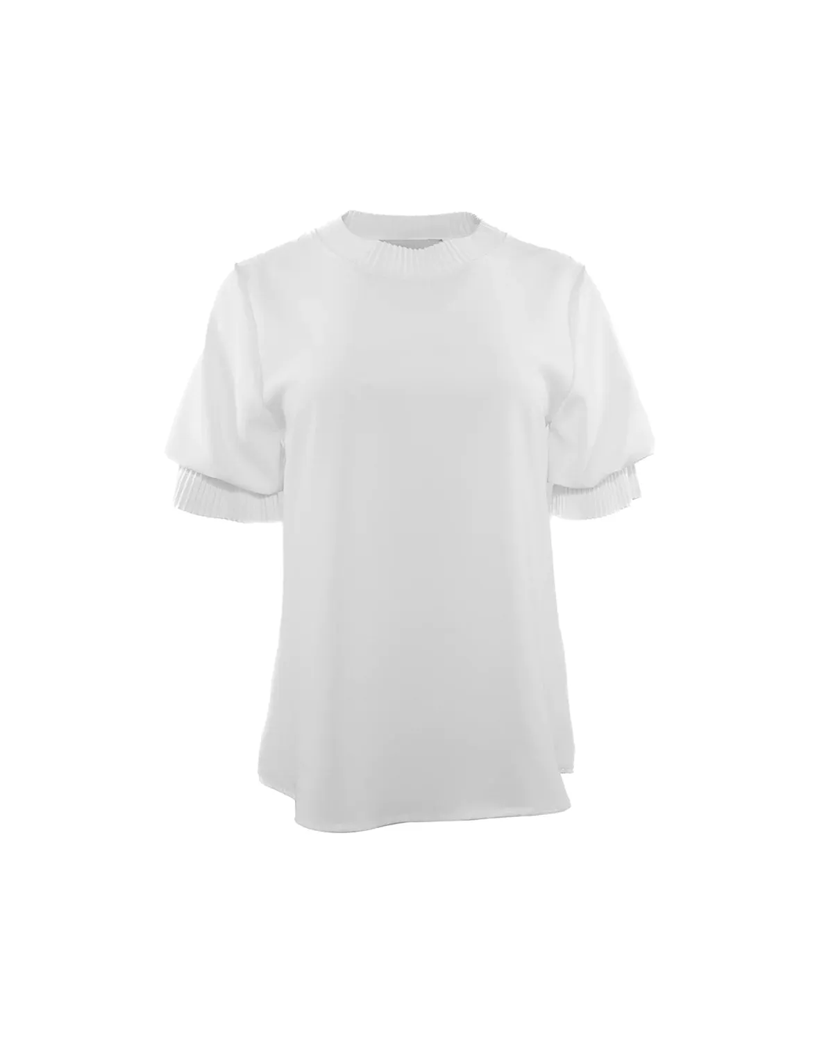 Dione Pleated Neck Top - Ivory