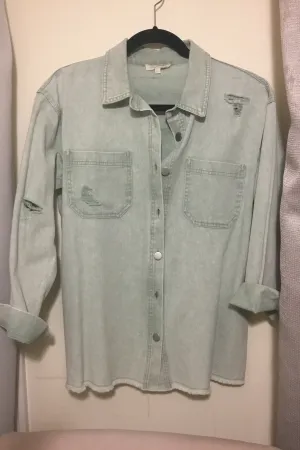 Distressed Shirt Jackets