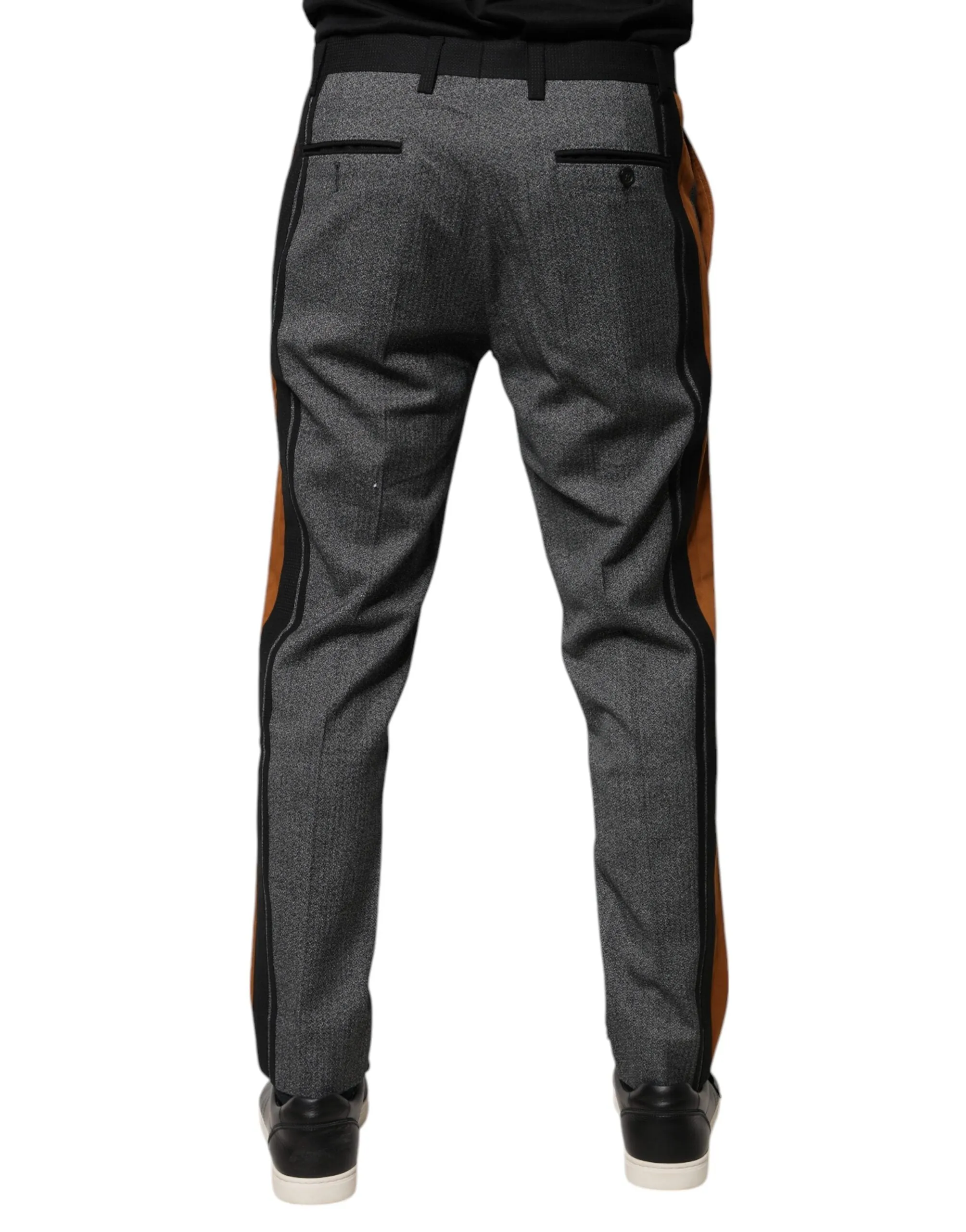 Dolce & Gabbana Multicolor Cotton Tapered Dress Formal Pants