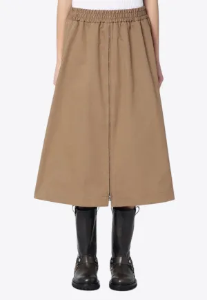 Double Star Logo Flared Skirt