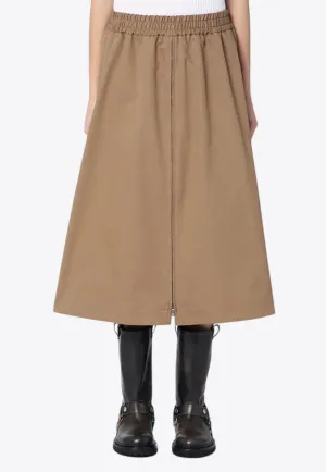 Double Star Logo Flared Skirt