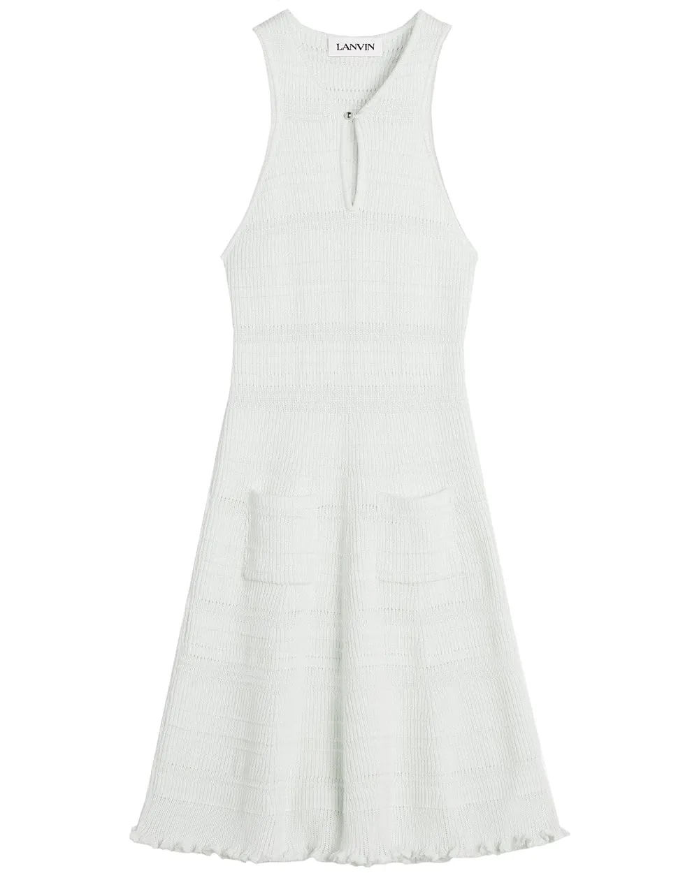 Ecru Sleeveless Knit Dress