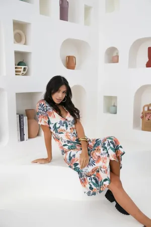 Edith Dress - Peach Iced Tea
