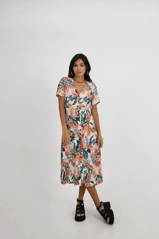 Edith Dress - Peach Iced Tea
