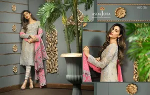 Eid dresses 2017 Chiffon dress by asim jofa Model#Eid 283