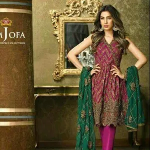 Eid dresses 2017 Lawn dress by asim jofa Model#Eid 262