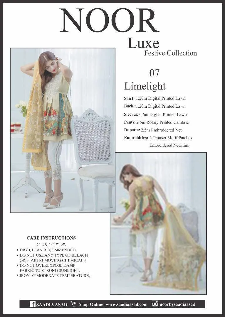 Eid dresses 2017 lawn dress by by noor luxe Model#Eid 286
