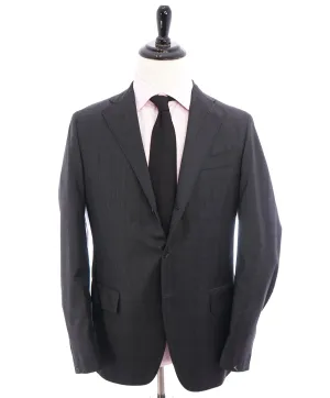 EIDOS - Gray Plaid Check "TENERO" 2-3 Button Roll Lapel Wool Suit  - 42R