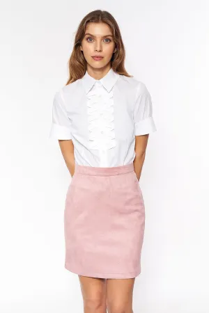 Elegant Pleated Relaxed Fit Shirt