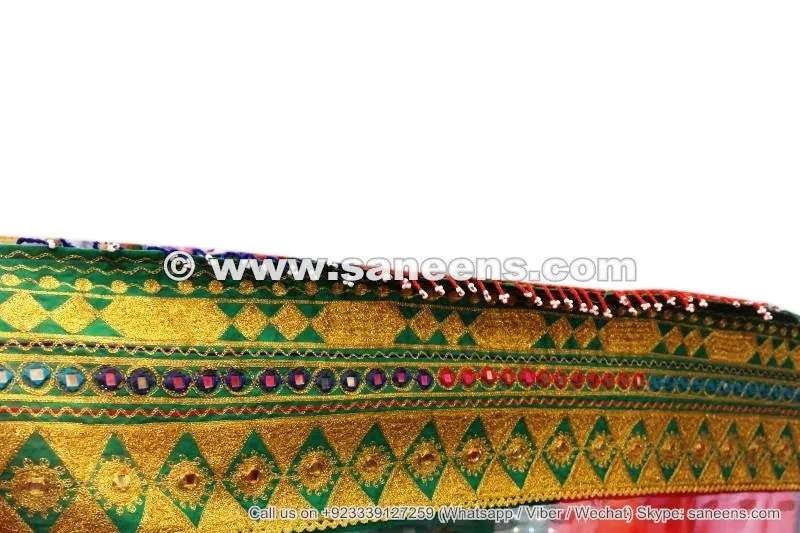 Embroidery Work Green Afghan Dress