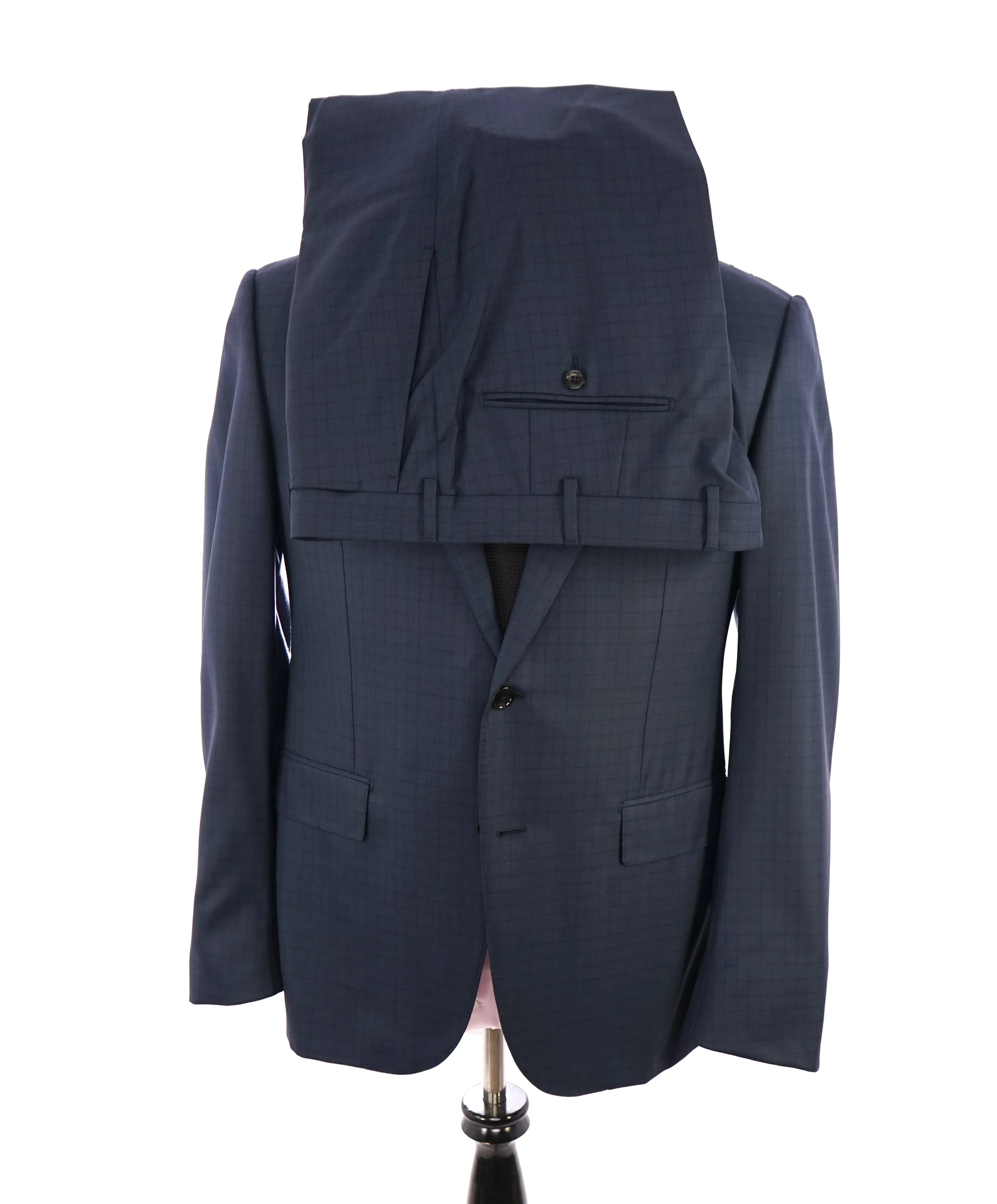 ERMENEGILDO ZEGNA - "15 MILMIL 15" Blue Check Plaid Premium Fabric Suit - 40S