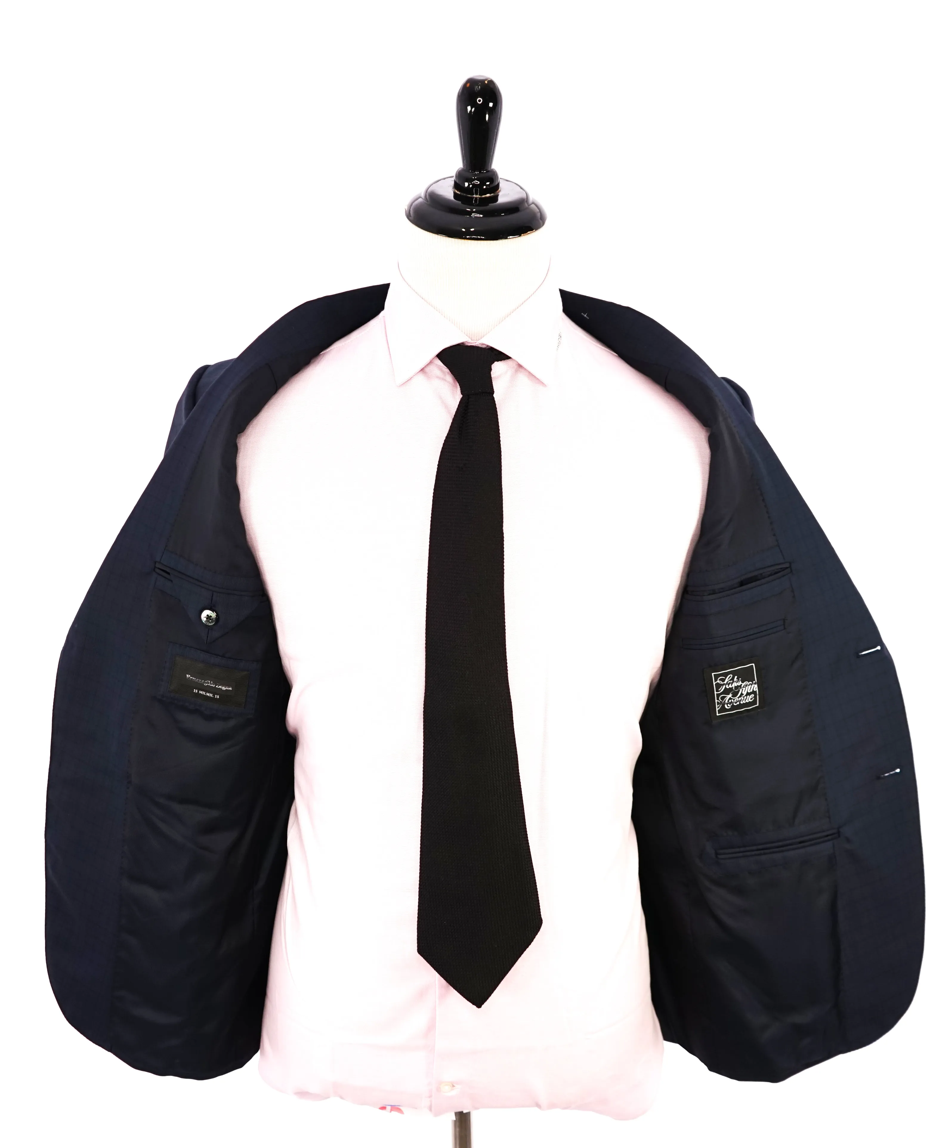 ERMENEGILDO ZEGNA - "15 MILMIL 15" Blue Check Plaid Premium Fabric Suit - 40S