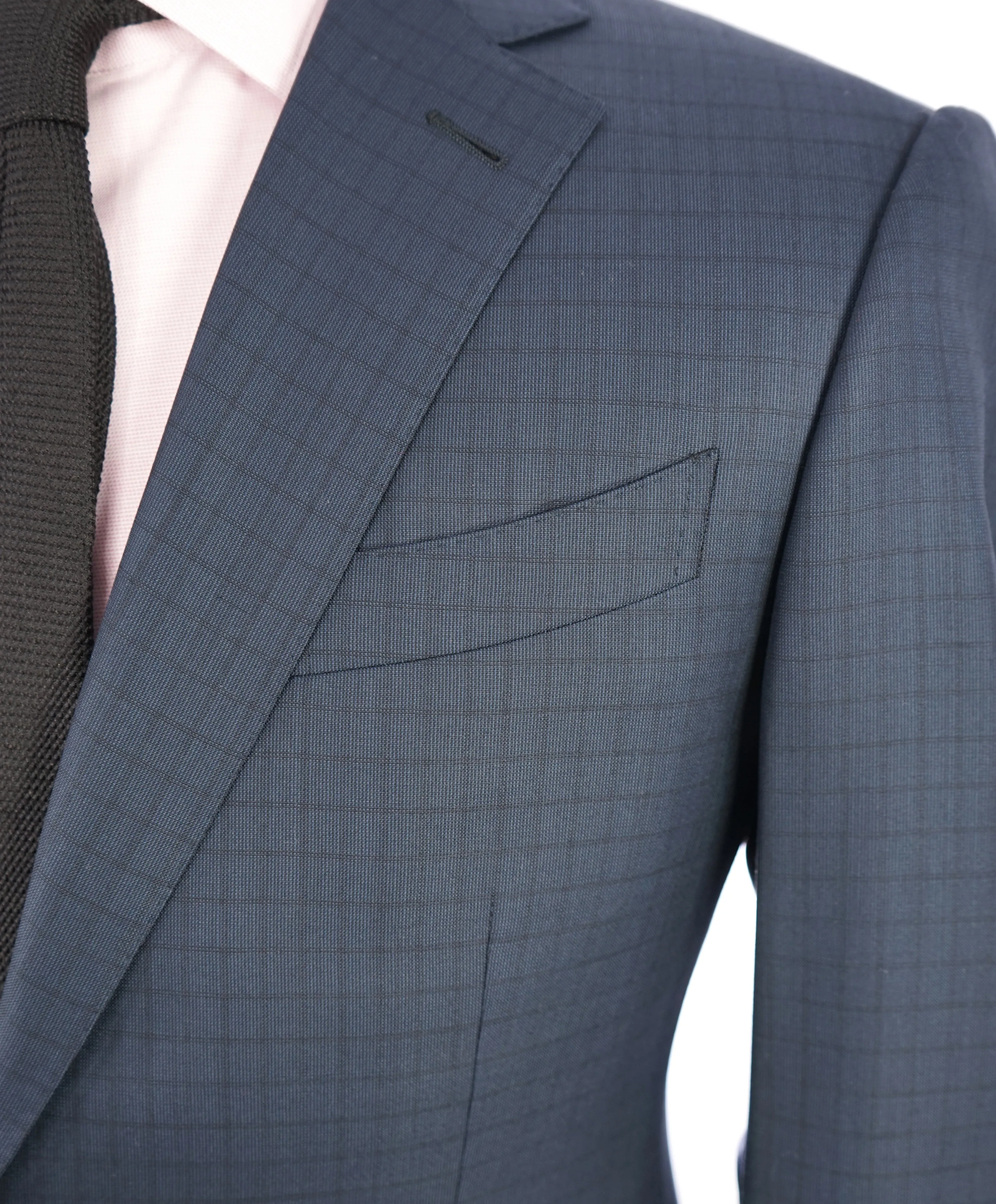 ERMENEGILDO ZEGNA - "15 MILMIL 15" Blue Check Plaid Premium Fabric Suit - 40S
