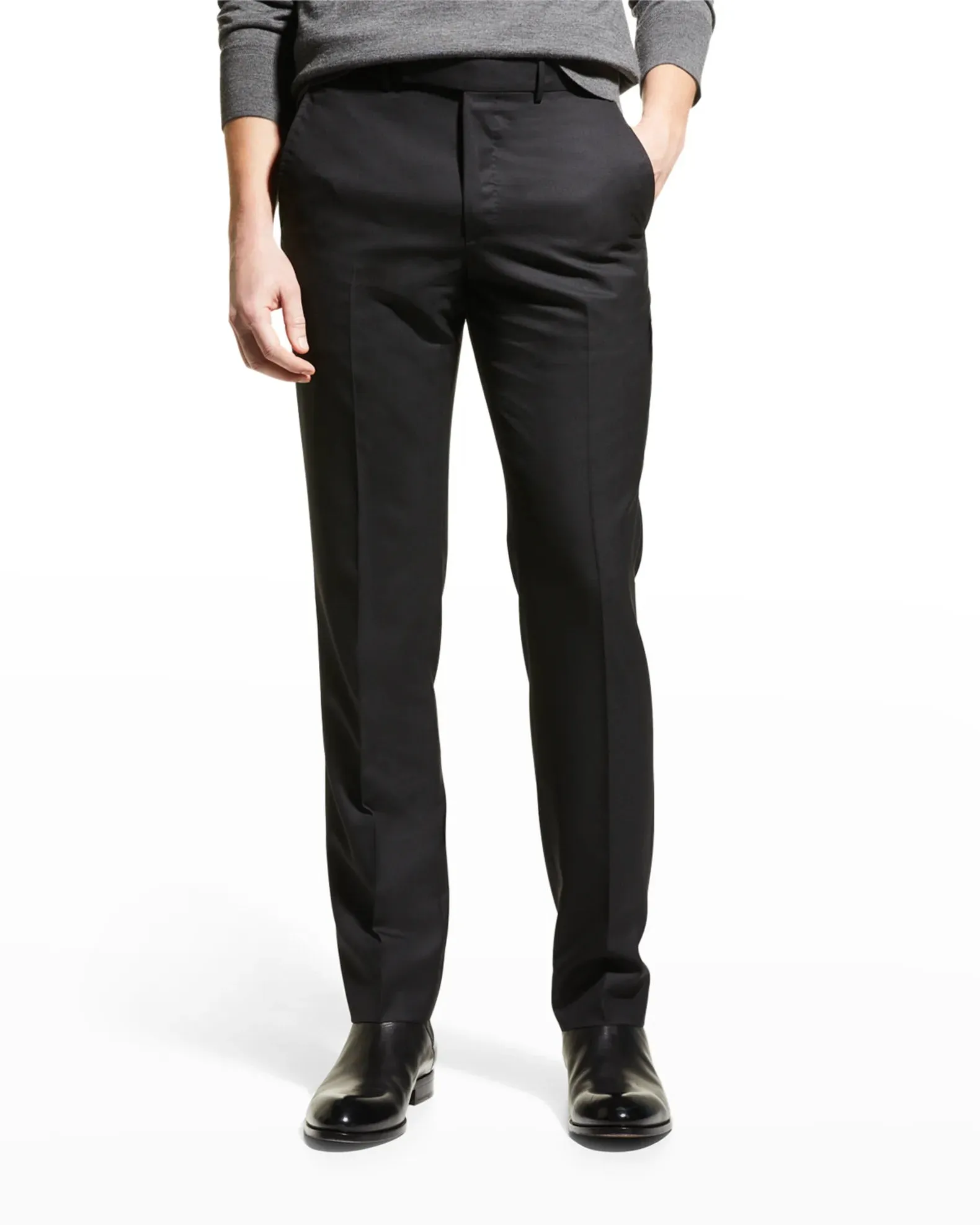 ERMENEGILDO ZEGNA - "MICRONSPHERE" Black Premium Dress Pants - 42W (58EU)