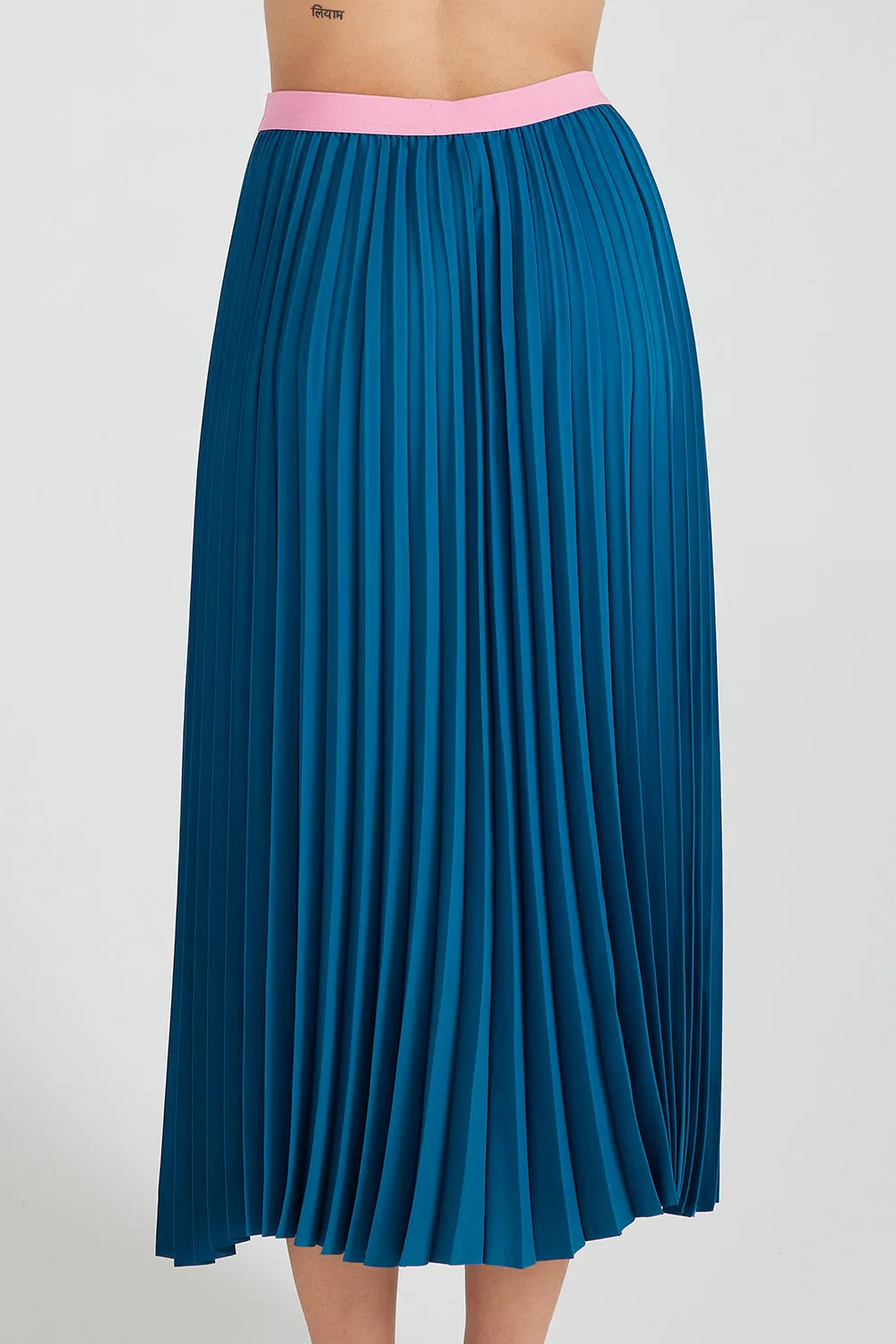 Estelle Sunray Skirt - Dark Blue Teal / Pink