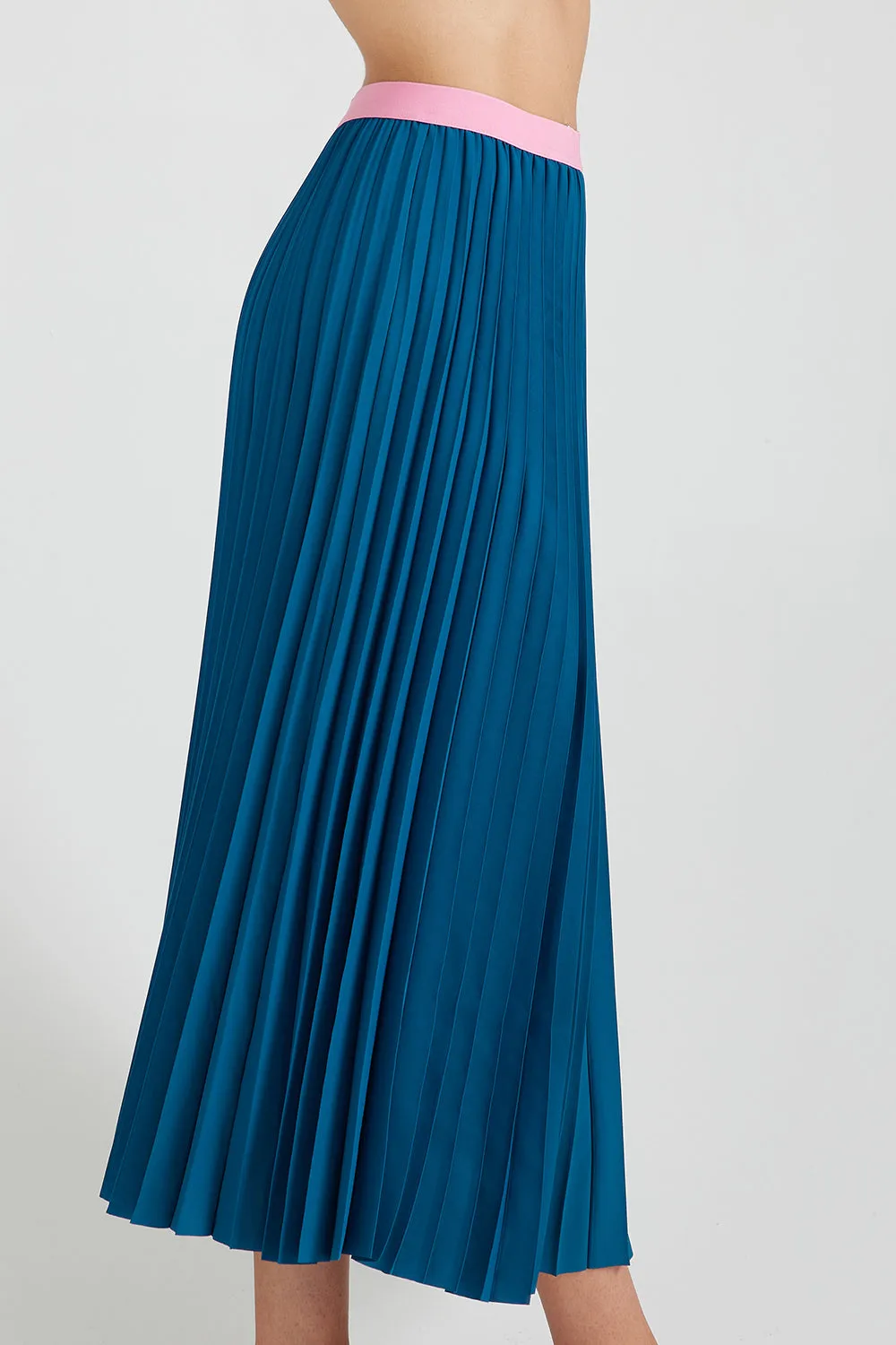 Estelle Sunray Skirt - Dark Blue Teal / Pink