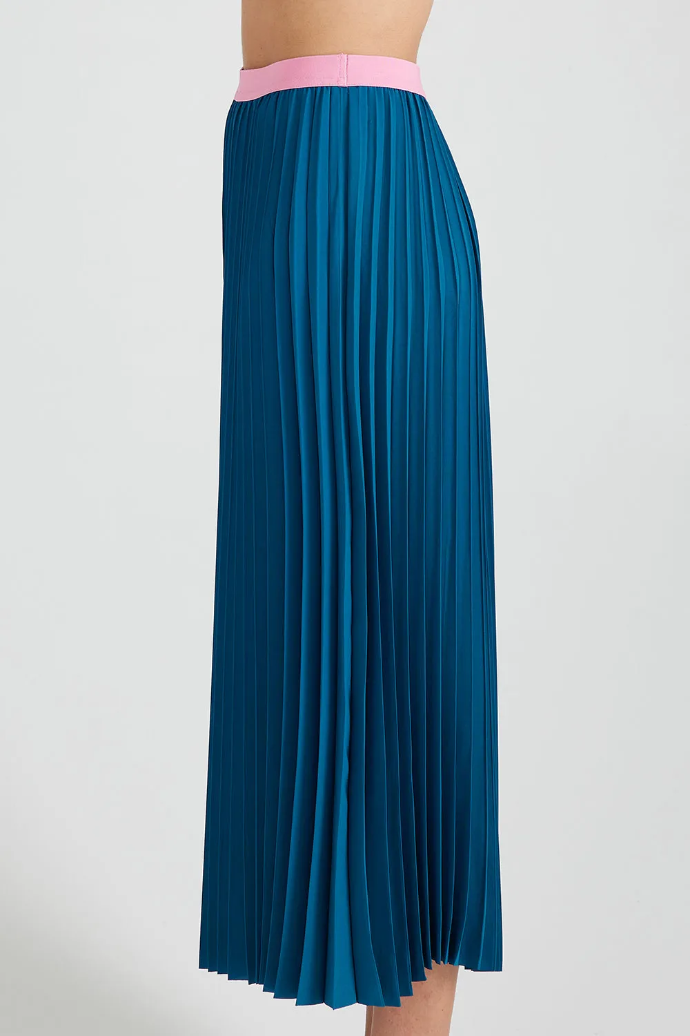 Estelle Sunray Skirt - Dark Blue Teal / Pink