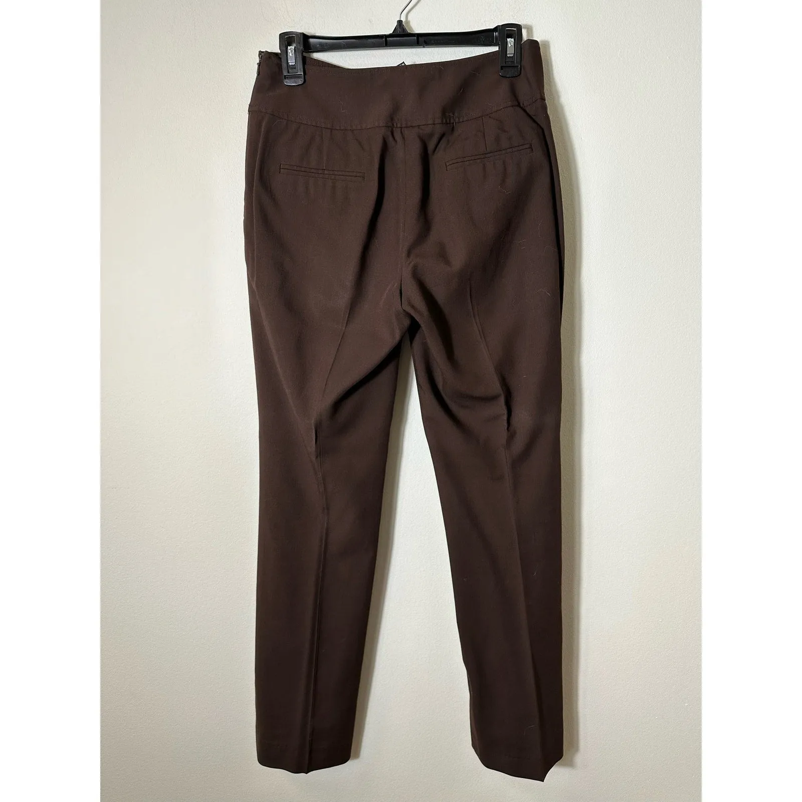 Etcetera Brown Wool Blend Straight Leg Dress Pants Sz 4