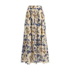Etro Paisley Printed Long Skirt