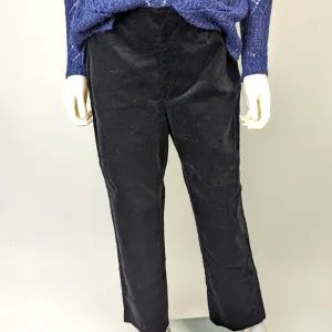 Evan-Picone Black Velvet Stretch Pants 10P