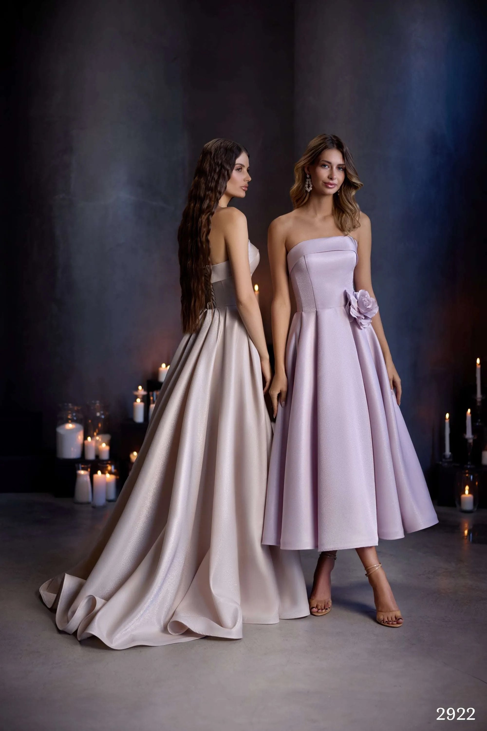 Evening wedding cocktail attire | Classic elegant gowns | KatrinFAVOR
