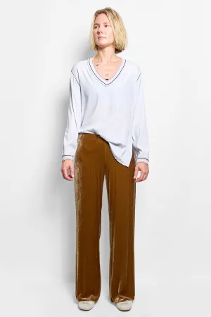 evie stretch velvet pant