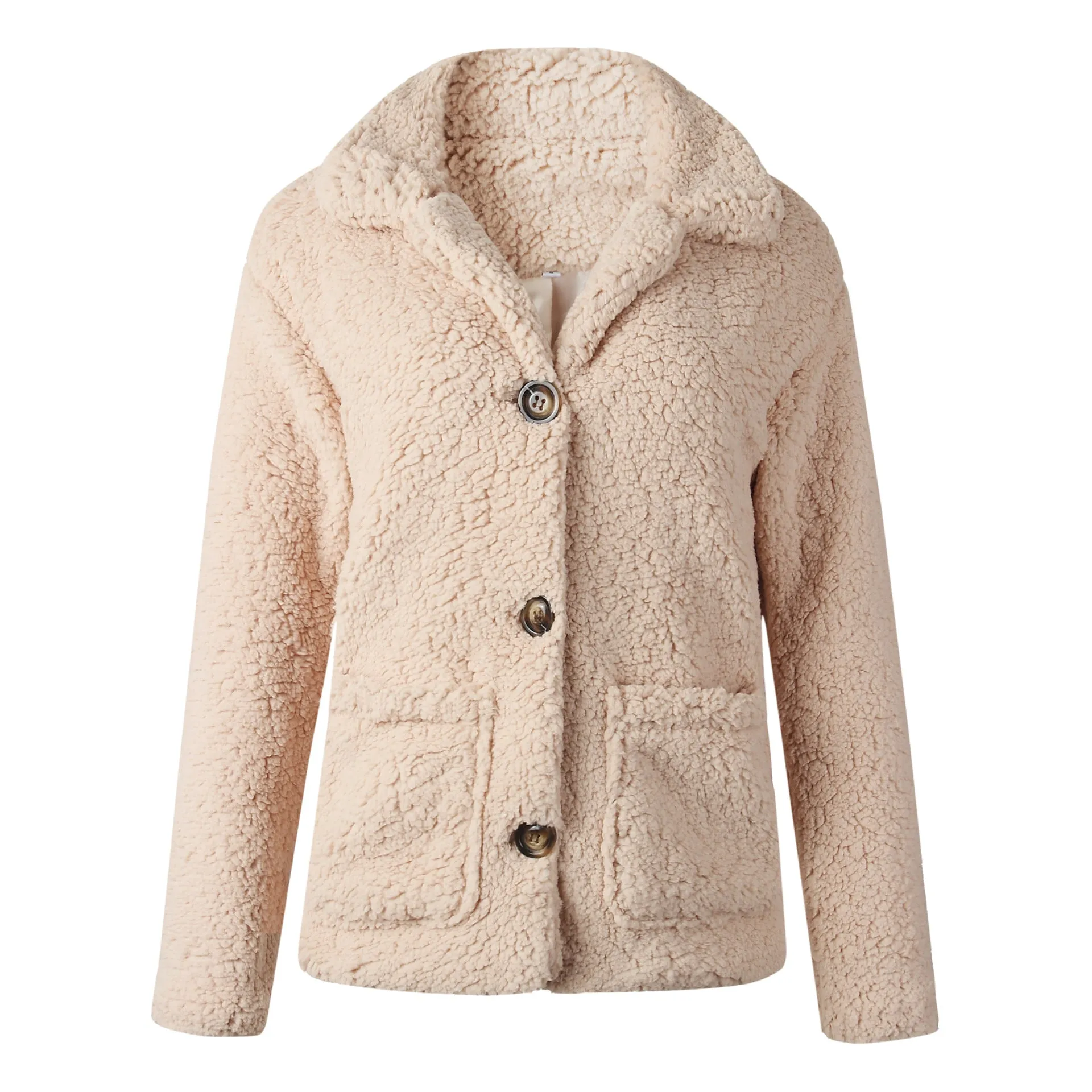 Fall / Winter Button Lapel Pocket Blouse
