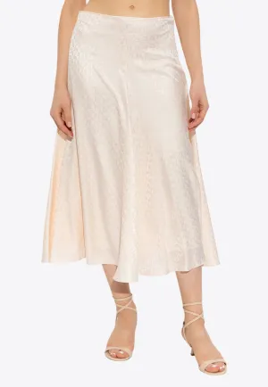 FF Jacquard Silk Midi Skirt