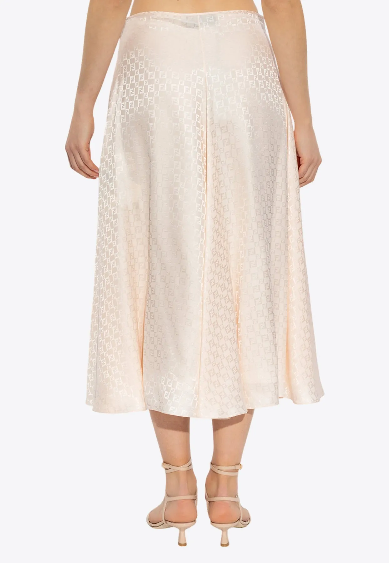 FF Jacquard Silk Midi Skirt