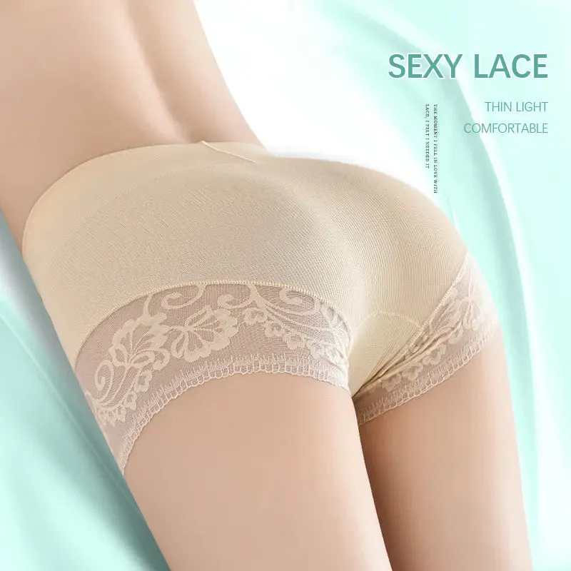 Flarixa Plus Size Lace Women's Mid - Waist Seamless Shorts: Under - Skirt Protective Leggings