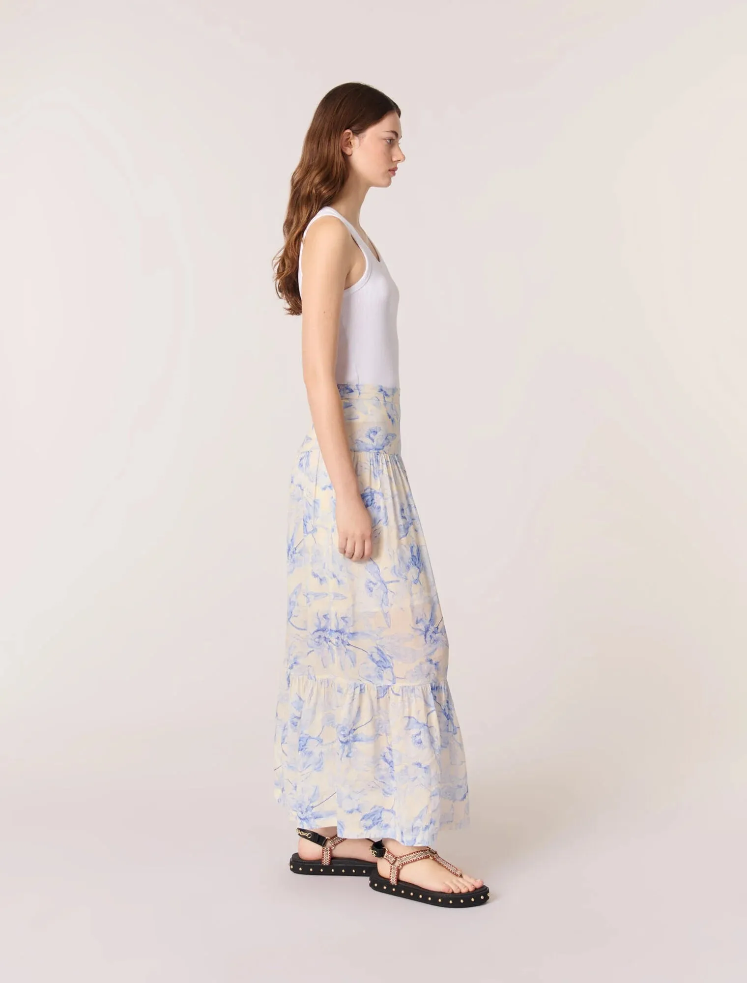 Floral maxi skirt