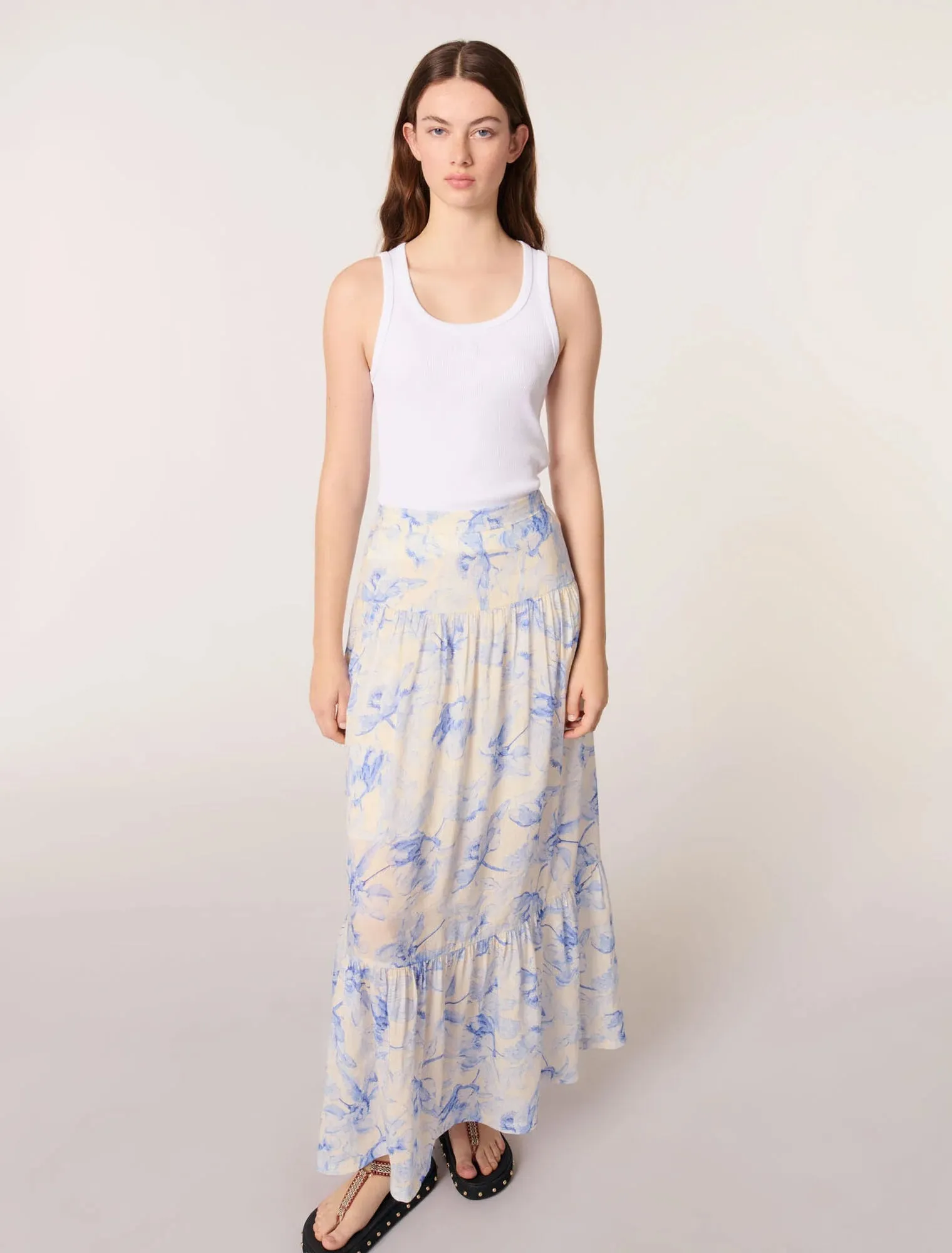 Floral maxi skirt