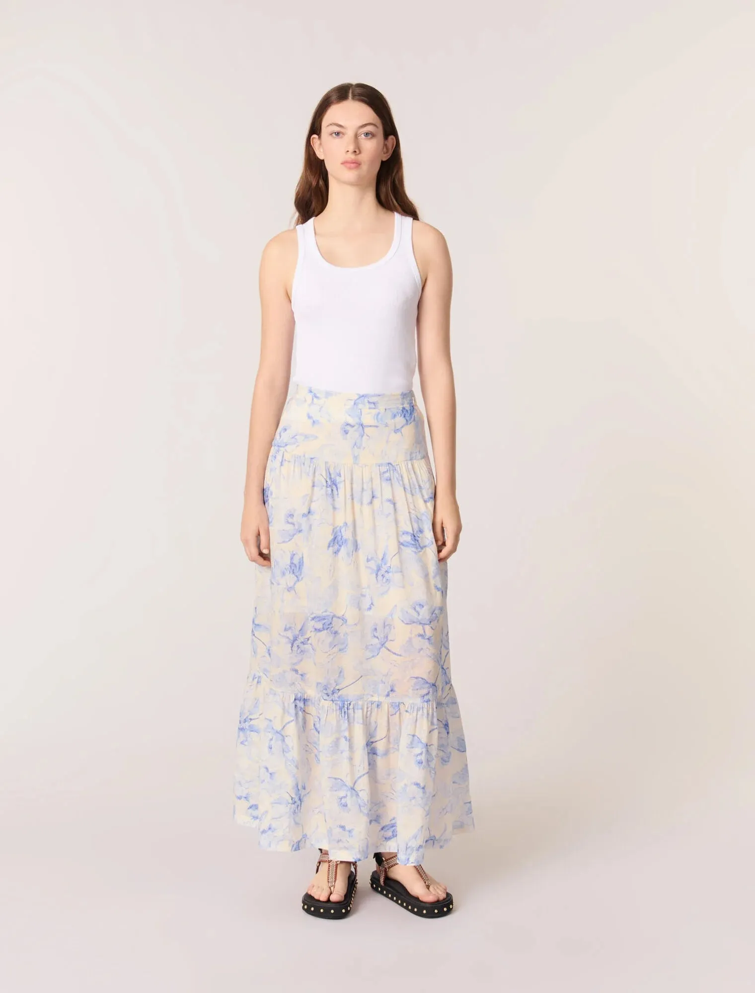 Floral maxi skirt