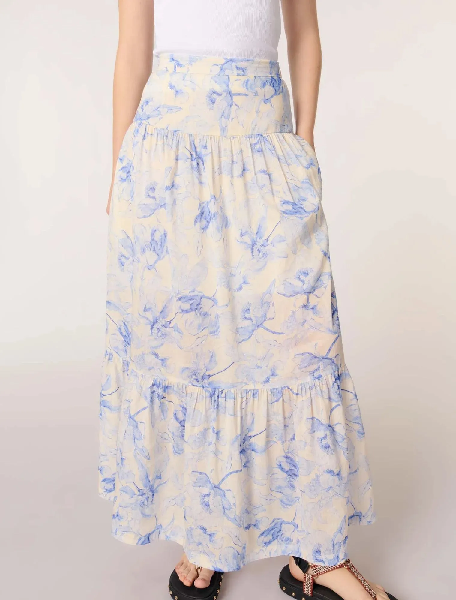 Floral maxi skirt