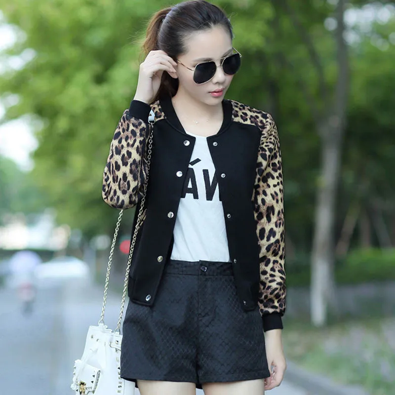 Flower Print Plus big Size Baseball short Jacket Women Round Collar Button Thin Bomber Jackets Long Sleeves girl Coat