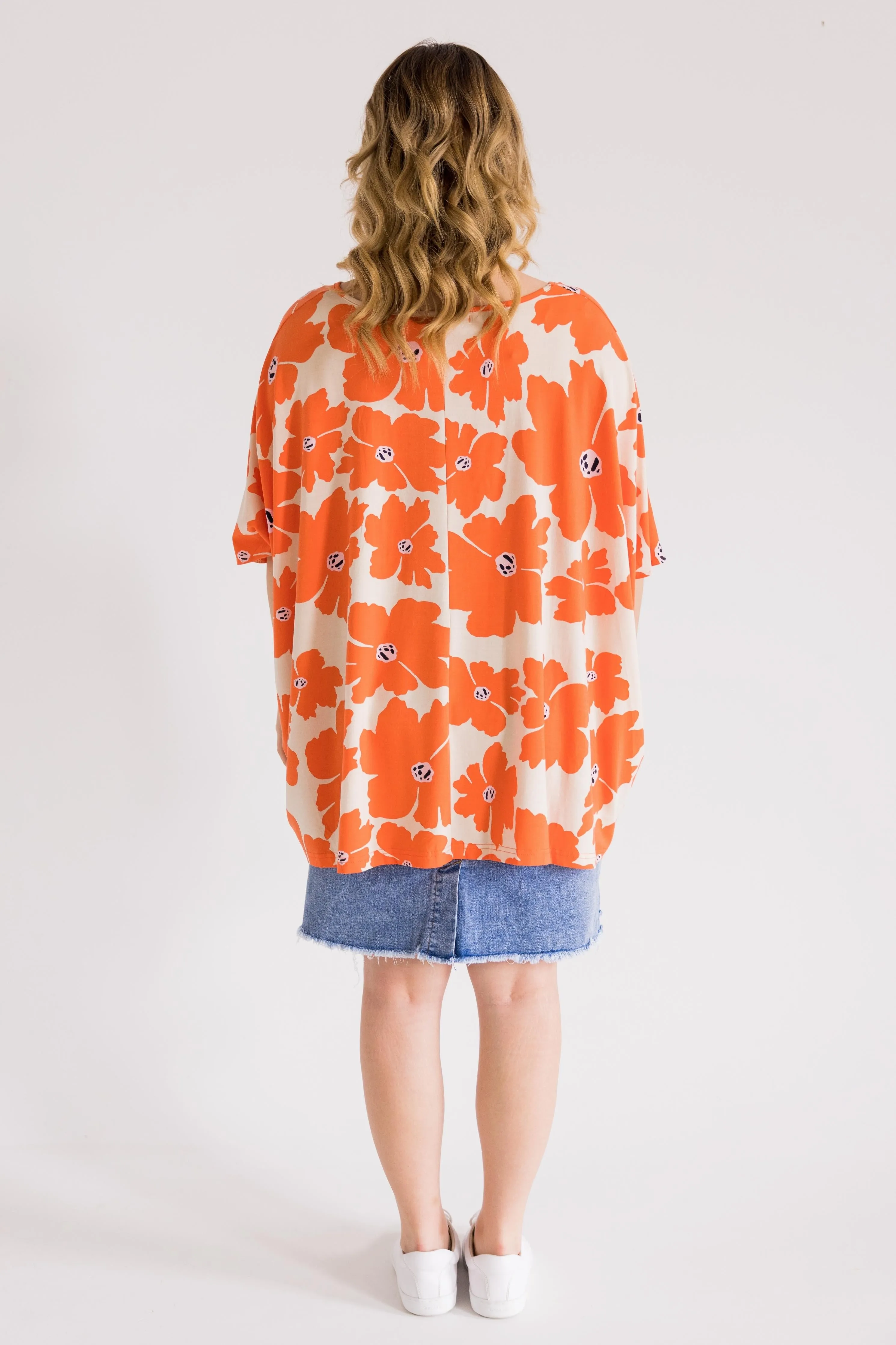 Frayed Denim Skirt | Mid Wash