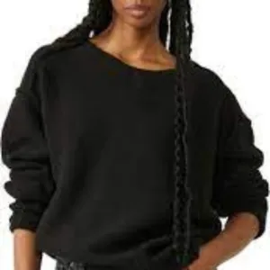 FREE PEOPLE Womens Black Care Eastwood Tunic Sweater XS