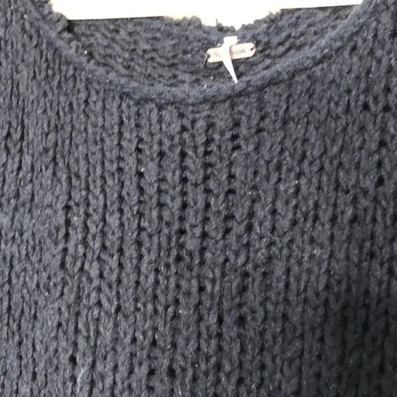 FREE PEOPLE Womens Black Care Eastwood Tunic Sweater XS