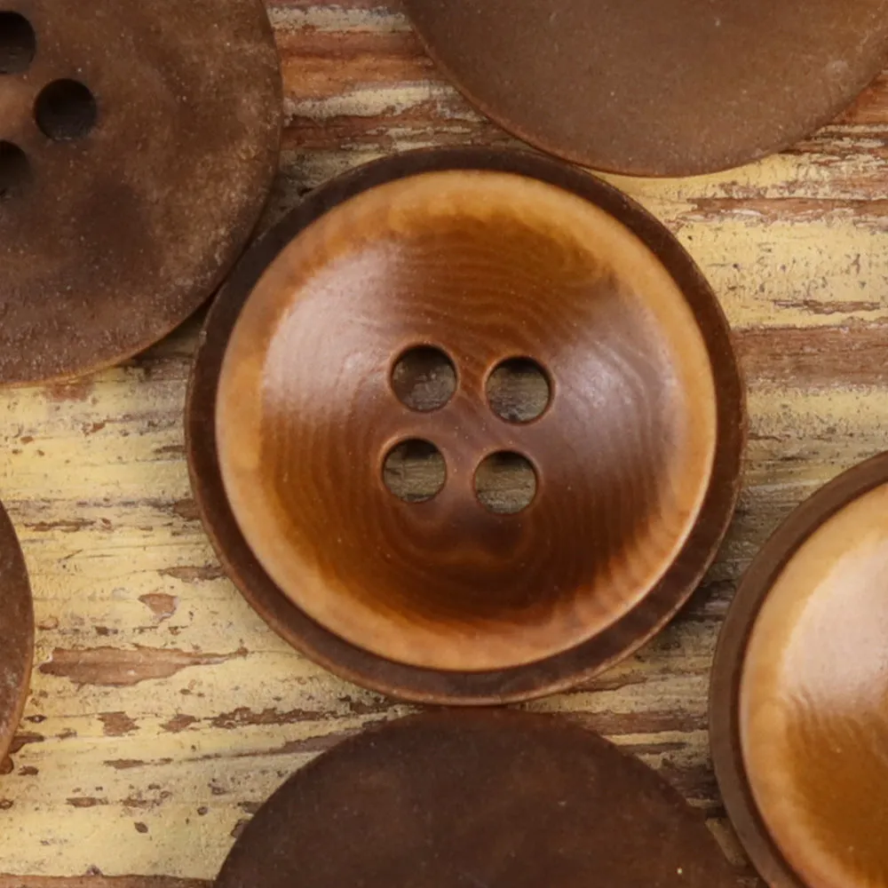 Frosted Retro Natural Fruit Bowl-Shaped Buttons for Sweater Jackets 20 Pack