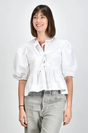 Ganni blouse F7364 bright white