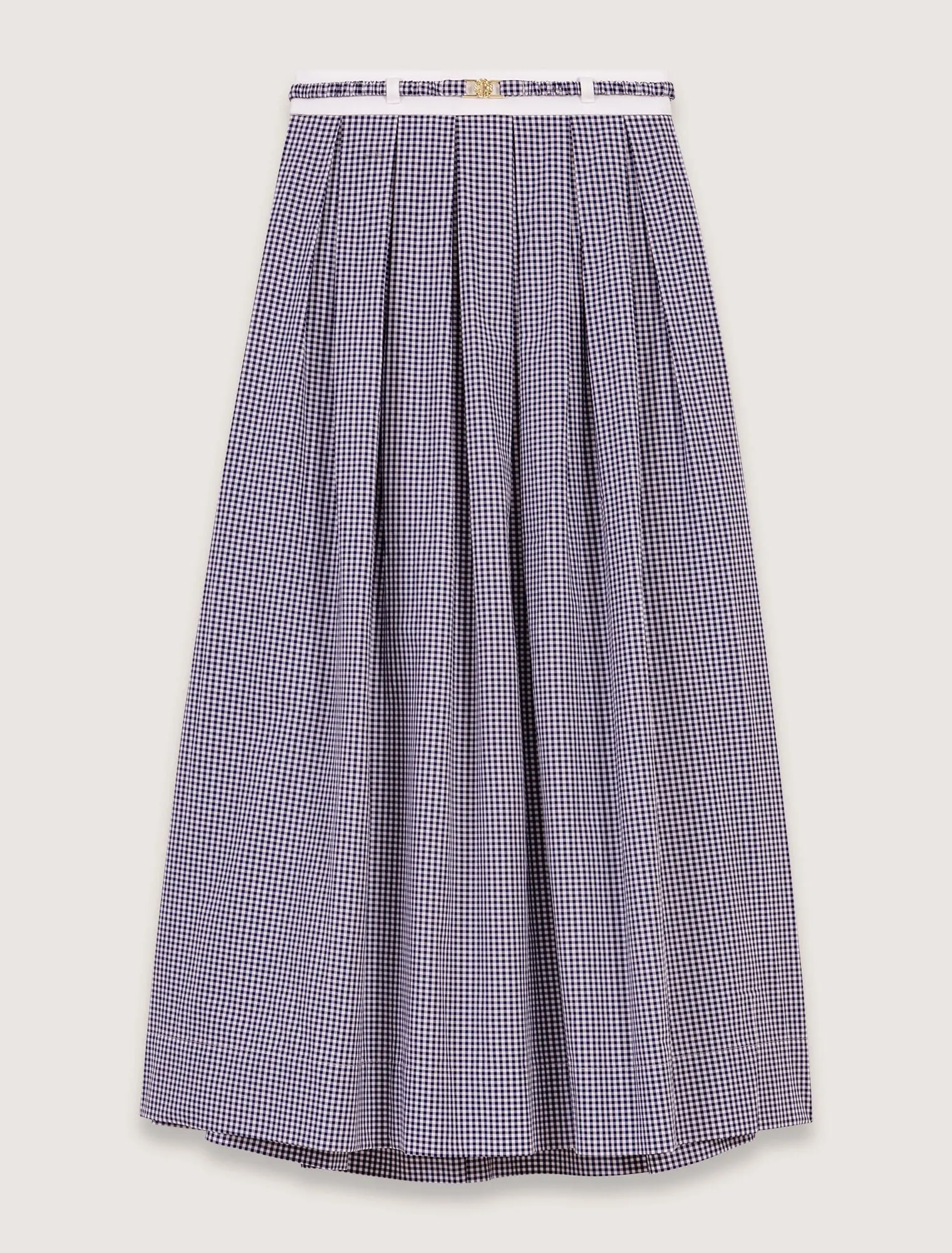 Gingham maxi skirt